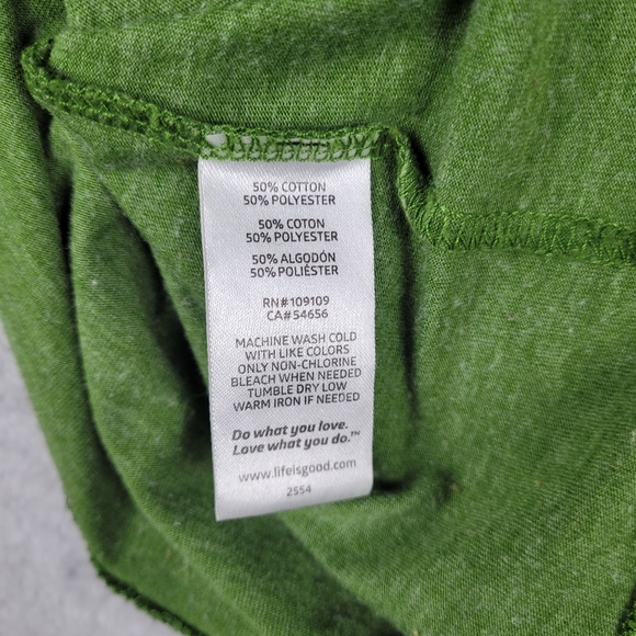 Life is Good Men's Shirt S Long Sleeve Dive In Green Classic Fit Size Small - Picture 7 of 8